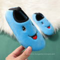 Baby Girls Boys Indoor Smile Face Flock Winter Warm Kids Casual Shoes Slip-on Flock Anti-slip Cotton Home Children's Slippers